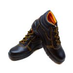 BOTA DE CUERO NEGRO/NARANJA LH-1424 - Imagen 2