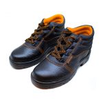 BOTA DE CUERO NEGRO/NARANJA LH-1424 - Imagen 4