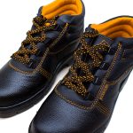 BOTA DE CUERO NEGRO/NARANJA LH-1424 - Imagen 8