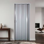 PUERTA PLEGABLE PVC 90X210CM GRIS PLASFLEX