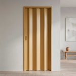 PUERTA PLEGABLE PVC 80X210CM MARRON CLARO PLASFLEX