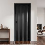 PUERTA PLEGABLE PVC 80X210CM NEGRO PLASFLEX