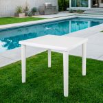 MESA CUADRADA MOR DESMONTABLE 82X82X71 BLANCA