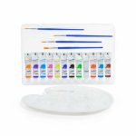 PINTURA 12 COLORES CON PALETA Y PINCELES YS-102 - Imagen 2