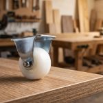 RUEDA BLANCA 2" BASE METALICA FIJA LH-1694