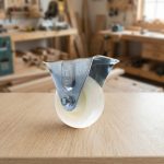 RUEDA BLANCA 3" BASE METALICA FIJA LH-1696