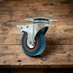 RUEDA GIRATORIA CON FRENO 3" GOMA-METAL LH-2476