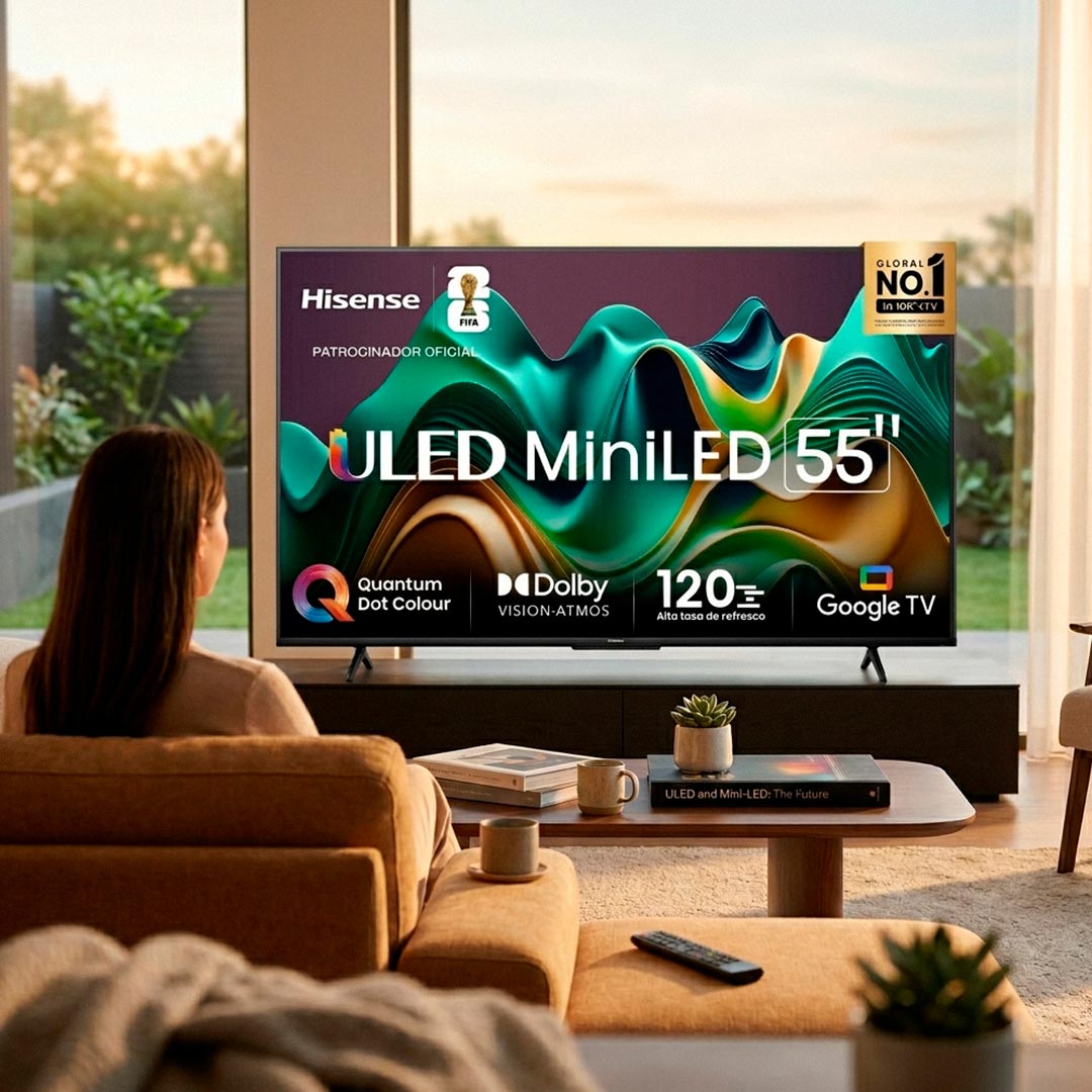 11266_0 SMART TV 55" HISENSE MINILED 4K 55U6N - Imagen 1