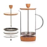 CAFETERA/TETERA 800 ML VIDRIO Y BAMBÚ - Imagen 3