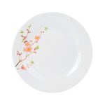 PLATO DE MESA PORCELANA 23CM FLOR ROS - Imagen 2