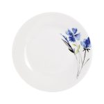 PLATO DE MESA PORCELANA 23CM FLOR AZ - Imagen 2