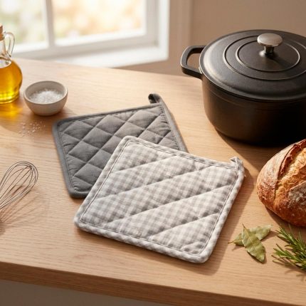 AGARRADERA ALG 20X20CM CUADROS GRIS