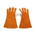GUANTE PARA SOLDAR BICOLOR MARRON/GRIS LH-5279 - Imagen 2