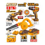 COMBO INGCO CKLI25040101 AMOL/TALADRO/SOPL/2 BAT/C - Imagen 3