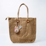 CARTERA FIBRA TRENZADA BEIGE 43X39CM LH-5357 - Imagen 2