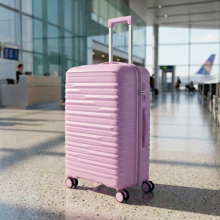 VALIJA RIGIDA C/RUEDAS LILA 28" LH-5363