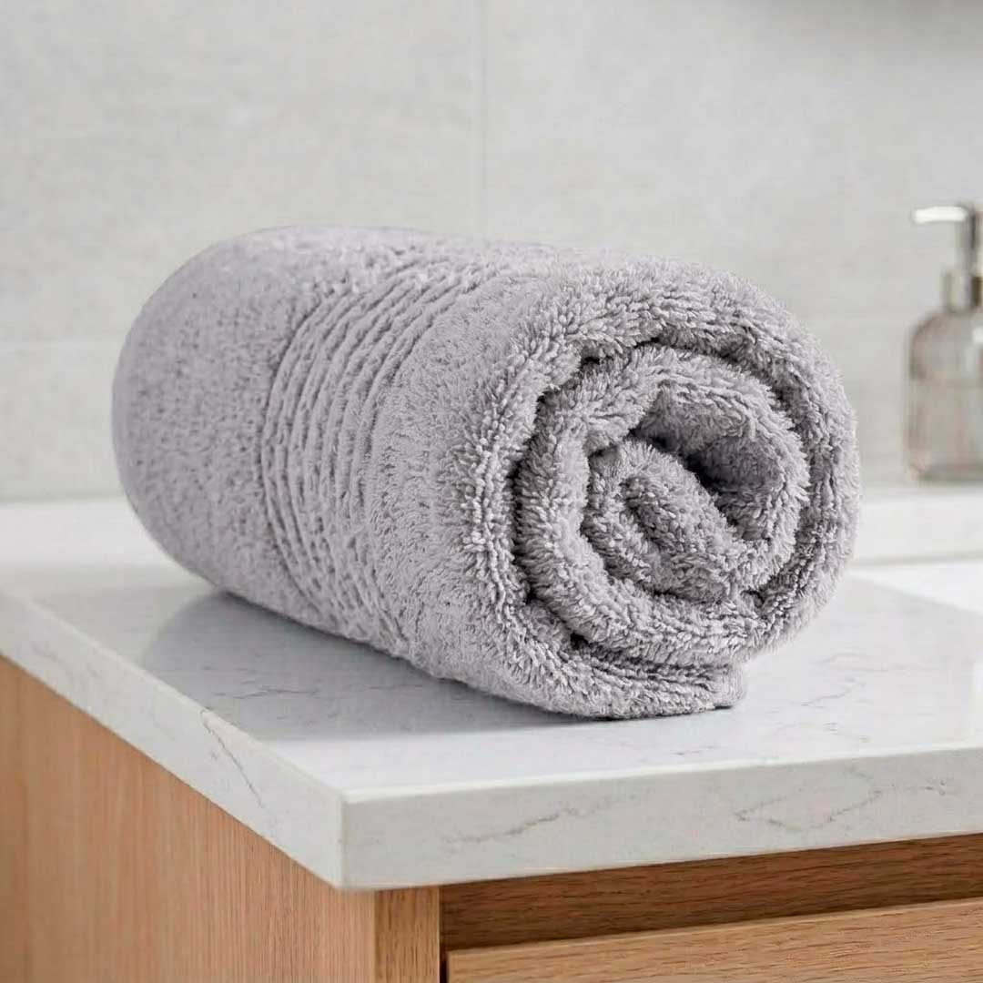 11796 TOALLA MANO TRAMA 50X80 GRIS - Imagen 1