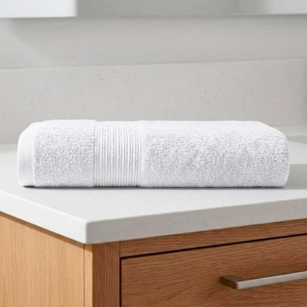 TOALLA BAÑO TRAMA 70X140 BLANCO