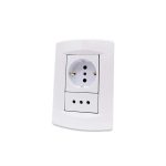 PLAQUETA SICA SCHUKO + 3 EN LINEA SK3474 - Imagen 2