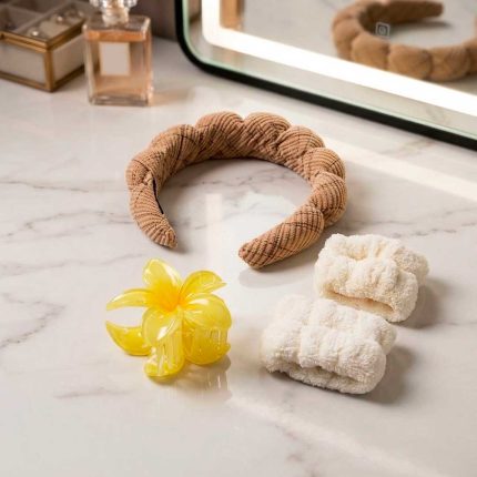 JUEGO DE ACCESORIOS P/CABELLO MARRON 4PZ LH-5445