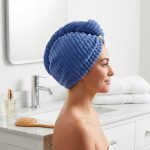 TOALLA PARA CABELLO COLOR AZUL LH-5511