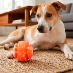 PELOTA DE GOMA CON RANURAS PARA MASCOTAS LH-5135