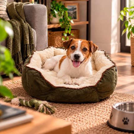 CAMA CIRCULAR PELUDA 50X50X20 PARA MASCOTA LH-5171