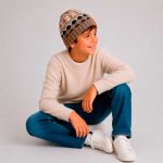 GORRO TEJIDO INFANTIL ROMBOS COLORES HU0617 - Imagen 3