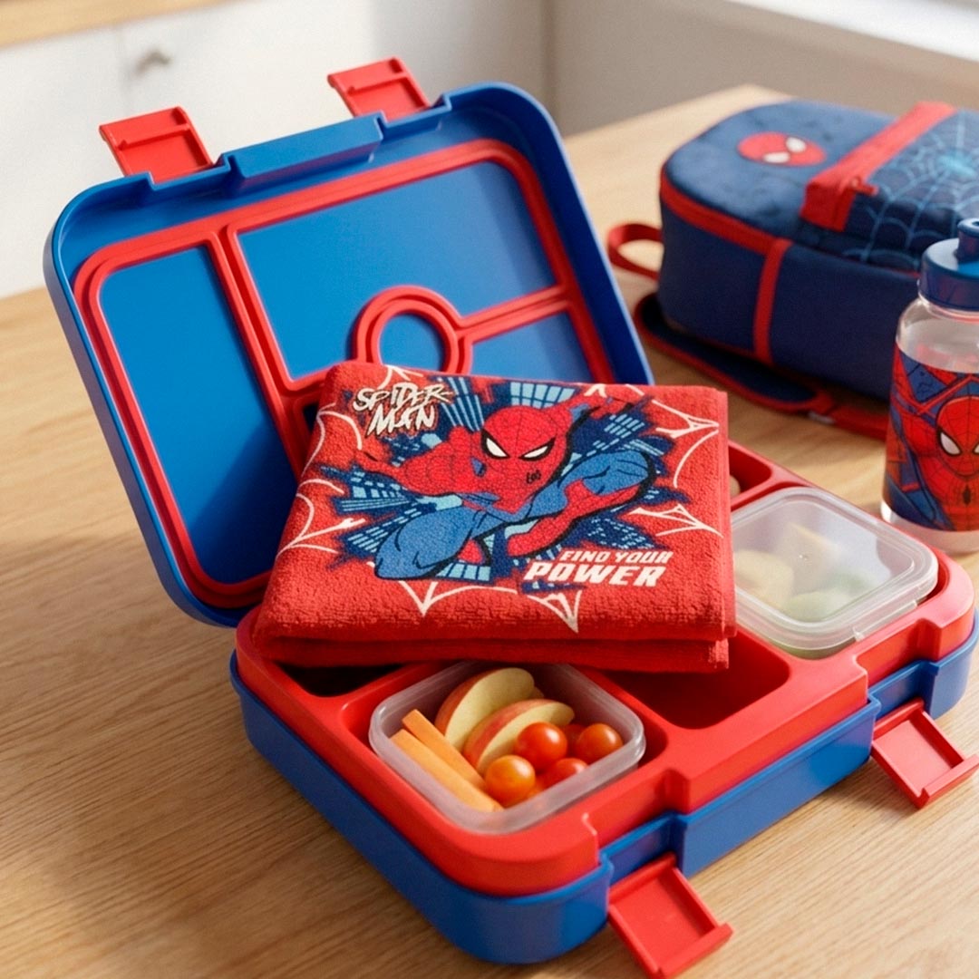 12320_0 INDIVIDUAL PP 30X30 SPIDERMAN TURQUESA - Imagen 1