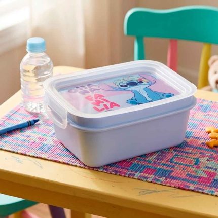 VIANDA PLASTICO C/TRABA DIV 850ML STITCH 17050
