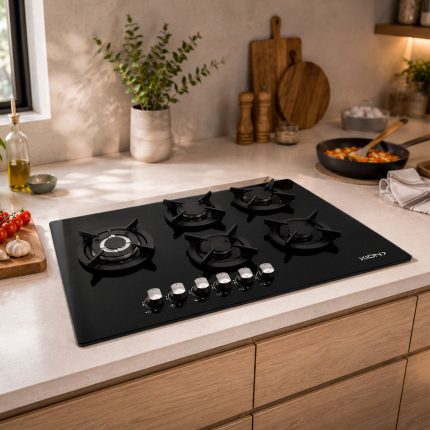 ANAFE XION GAS 5H VIDRIO NEGRO XI-GH55TGL