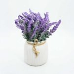 PLANTA ARTIFICIAL LAVANDA MACETA CERAMICA LH-5785 - Imagen 2