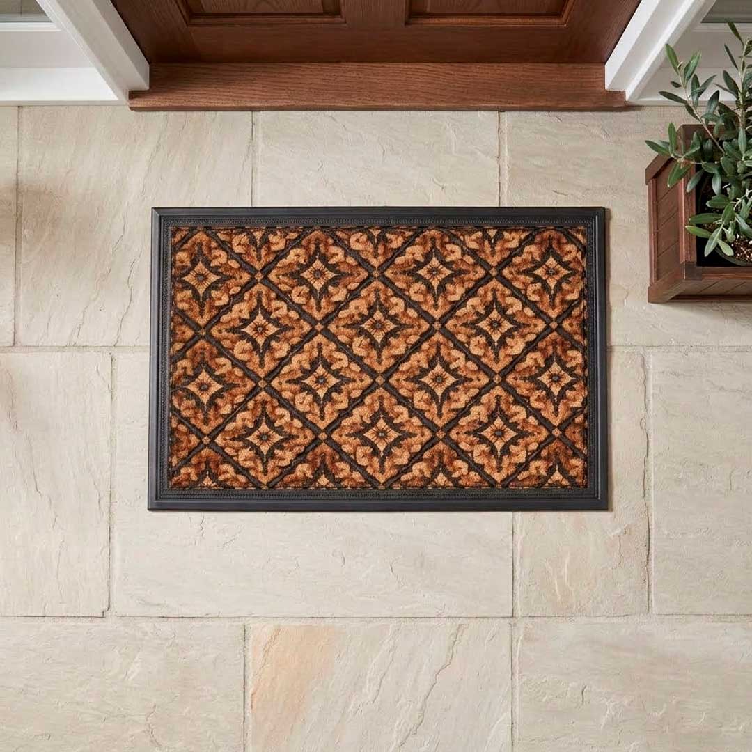 12962 FELPUDO COCO/GOMA 40X60 H1C TRAMA FLOR - Imagen 1