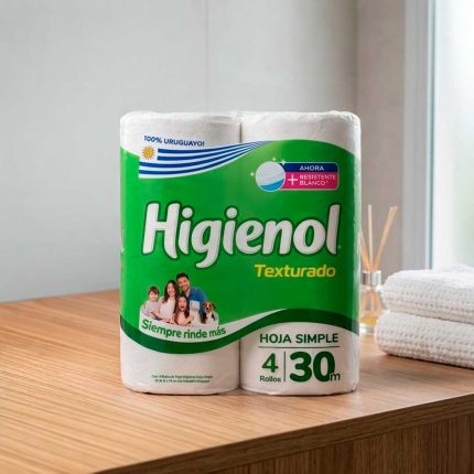 PAPEL HIGIENICO HIGIENOL TEXTURADO 30M X 4 UN