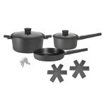 OLLAS SET 5PZ HUDSON NEGRO ALUMINIO C/ANTIAD.DAY01 - Imagen 2